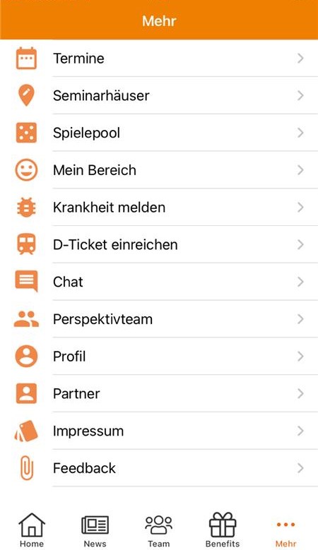 Funktionen der MyFWD-App
